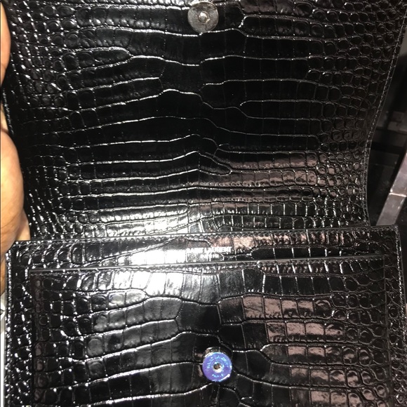 YSL SUNSET MEDIUM CROCODILE EMBOSSED SHINY LEATHER - Picture 5 of 8